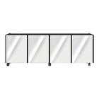 Rack Tv Até 50 Polegadas 4 Portas Com Rodízios E Espelhos Mul