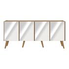 Rack Tv Até 50 Polegadas 4 Portas Retrô Com Espelhos Multimóv