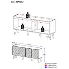 Rack Tv Até 50 Polegadas 4 Portas Retrô Com Espelhos Multimóv