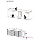 Rack Tv Até 50 Polegadas 4 Portas Suspenso Com Espelhos Multi