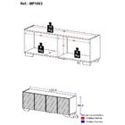 Rack Tv Até 50 Polegadas Com Espelhos 4 Portas Multimóveis Mp