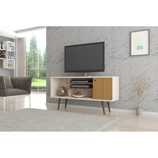 Rack Tv Até 55" 1 Porta Safira Móveis Bechara Off/cin/rip