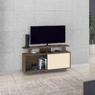 Rack Tv Até 55" Com 1 Porta E Rodízios Multimóveis Cr45217