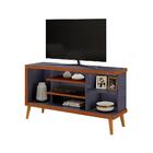 Rack Tv Até 55 Polegadas Barcelona Chumbo Canela