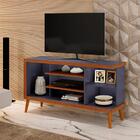 Rack Tv Até 55 Polegadas Barcelona Chumbo Canela