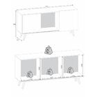 Rack Tv Até 60" Com 2 Portas E Pés Retrô Multimóveis Cr45223