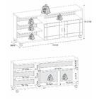 Rack Tv Até 65" Com 2 Portas E Rodízios Multimóveis Cr45222