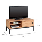 Rack Tv Bancada 32 Polegadas Madeira 1 Portas 2 Prateleiras S