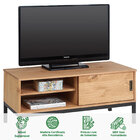 Rack Tv Bancada 32 Polegadas Madeira 1 Portas 2 Prateleiras S