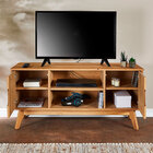 Rack Tv Bancada 40 Polegadas Madeira 2 Portas 2 Nichos Tivoli