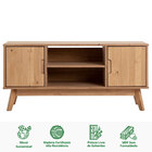 Rack Tv Bancada 40 Polegadas Madeira 2 Portas 2 Nichos Tivoli