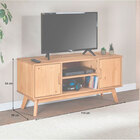 Rack Tv Bancada 40 Polegadas Madeira 2 Portas 2 Nichos Tivoli