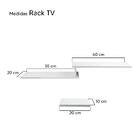 Rack Tv Suspenso Para Quarto Sala Branco 115cm