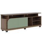 Rack Tvs 75" E 4 Prateleiras Siracusa Amendoa Hortelã