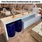 Rack Veneza Univ Extensível 164 Cm A 300 Cm Laca Branca Brilh