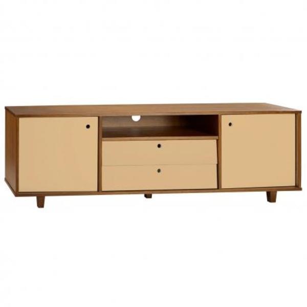 Rack Vintage 2 Portas 2 Gavetas - Máxima Nogal/marrom Claro | Leroy Merlin