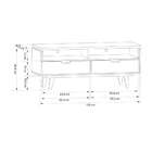 Rack Vintage Lévis Branco E Amarelo 136 Cm