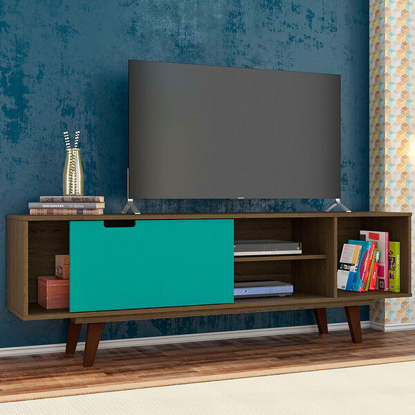 Rack Vintage Óregon – Olivar - Rustico / Turquesa