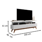 Rack Vivare 1.6 Wood Branco - Germai Móveis