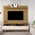 Rack Vivare 1.6 Wood Com Painel Classic Ripado Para Tv Até 65
