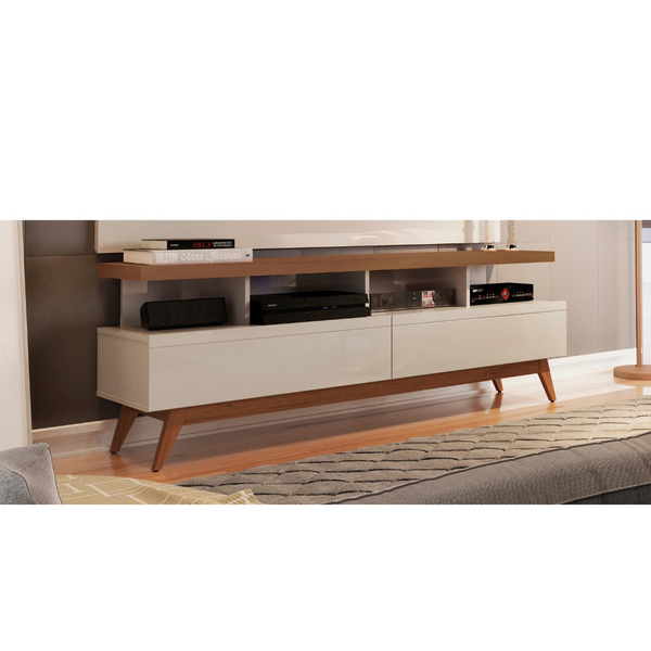 Rack Vivare 1.6 Wood Off White/freijó - Giga Móveis