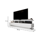 Rack Vivare 1.8 New Branco Acetinado - Germai Móveis