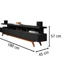 Rack Vivare 1.8 Wood Black - Germai Móveis