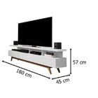 Rack Vivare 1.8 Wood Branco Acetinado – Germai Móveis