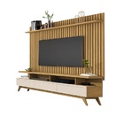 Rack Vivare 1.8 Wood Com Painel Classic Ripado Para Tv Até 72