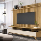 Rack Vivare 1.8 Wood Com Painel Classic Ripado Para Tv Até 72