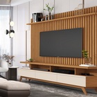 Rack Vivare 1.8 Wood Com Painel Classic Ripado Para Tv Até 72