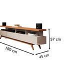 Rack Vivare 1.8 Wood Off White/nature – Giga Móveis