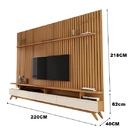 Rack Vivare 2.2 Wood Com Painel Para Tv Até 85 Polegadas Vers