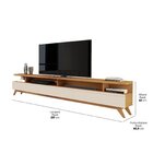 Rack Vivare Wood 2.2 Para Tv 86 Pol Com 3 Gavetas Pés Em Made