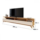 Rack Vivare Wood 2.2 Para Tv 86 Pol Com 3 Gavetas Pés Em Made