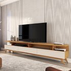 Rack Vivare Wood 2.2 Para Tv 86 Pol Com 3 Gavetas Pés Em Made