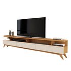 Rack Vivare Wood 2.2 Para Tv 86 Pol Com 3 Gavetas Pés Em Made