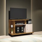 Rack Vivax Tv 26 100cm 1 Porta Carvalho Intense Off White Bnn