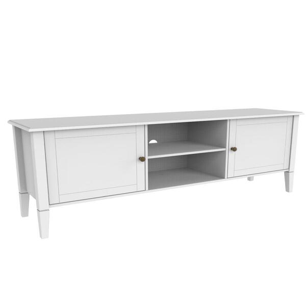 Rack Vogue Com 2 Portas E 2 Nichos - Branco