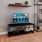 Rack Wooden Ônix E Preto 120 Cm