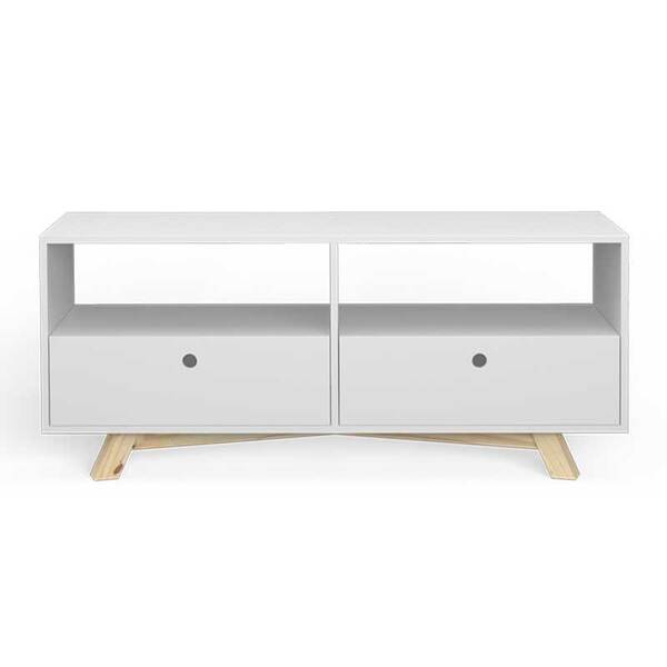 Rack Xis 120cm com Gavetas Branco - Veromobili
