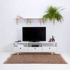 Rack Xis 180cm com Gavetas Rosa Chá - Veromobili