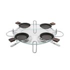 Raclete Grill 37cm C Pastilhas P/ Queimador Racleteira Preta