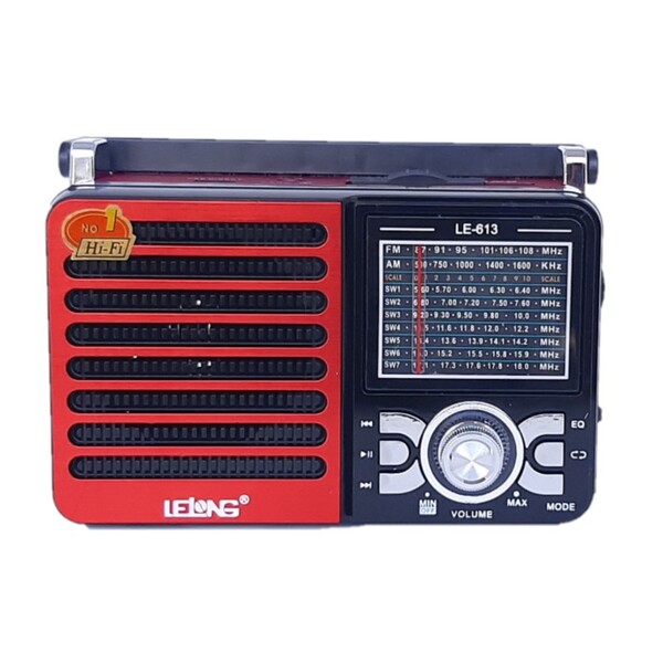 Radio Portatil Retro Vintage Am-fm Lelong Le-613 Vermelho