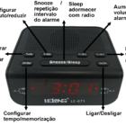 Rádio Relógio Digital De Mesa Com Alarme Lelong Le-671 110/22