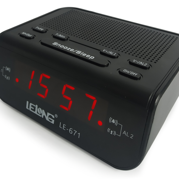 Rádio Relógio Digital De Mesa Com Alarme Lelong Le-671 110/22
