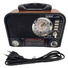 Radio Relogio Retro Bluetooth Am/fm Cartão Memoria Bivolt Le6