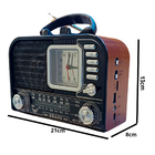 Rádio Retrô Vintage Fm/am Usb Bivolt Bluetooth Com Relógio