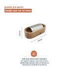 Ralador De Mesa Com Recipiente Em Bambu Oikos Marrom
