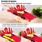 Ralador E Fatiador De Legumes Mandoline 10 Em 1 Aço Inox Para
